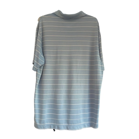 Nike Golf Dri fit men’s XL collard golf shirt blue and white striped great cond - Picture 3 of 6